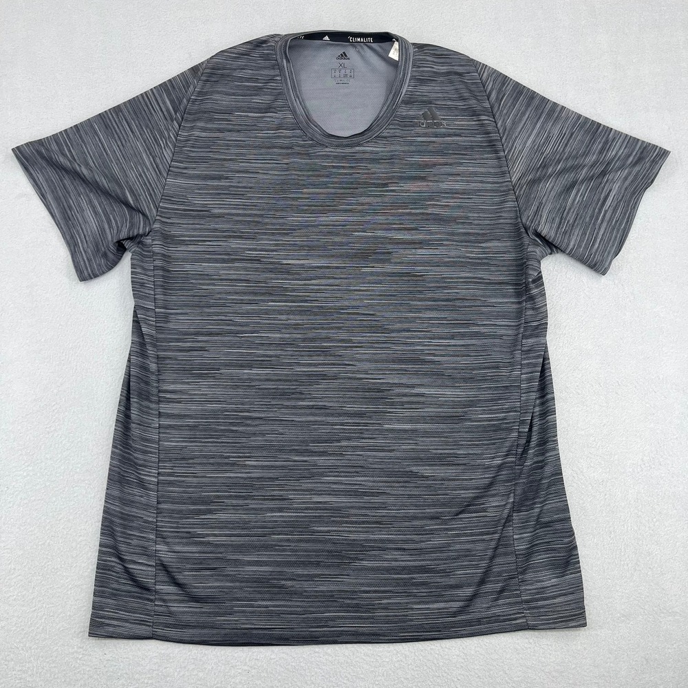Adidas Mens Climalite Space Dye Performance T-Shirt Grey XL CV4752